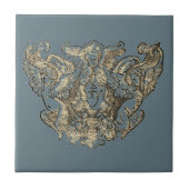 Nattier-blue Angels – Coat of arms – Emblem Fliese (Vorderseite)