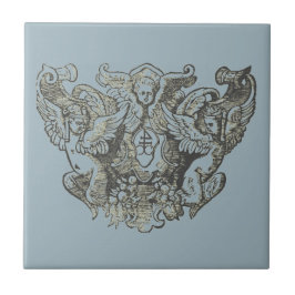 Nattier-blue Angels – Coat of arms – Emblem Fliese