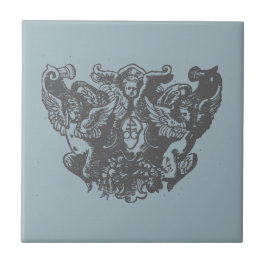 Nattier-blue Angels – Coat of arms – Emblem Fliese