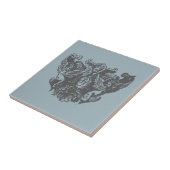 Nattier-blue Angels – Coat of arms – Emblem Fliese (Seite)