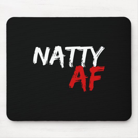 Natty Af Funny Bodybuilder Bodybuilding Workout Gy Mousepad (Vorne)