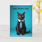 Natty Cat Vatertagskarte Karte (Gelbe Blume)