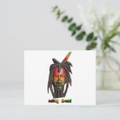 Natty Dread Rastaman mit Dreadlocks Postkarte (Stehend Vorderseite)