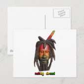 Natty Dread Rastaman mit Dreadlocks Postkarte (Vorne/Hinten)