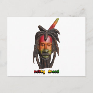 Natty Dread Rastaman mit Dreadlocks Postkarte