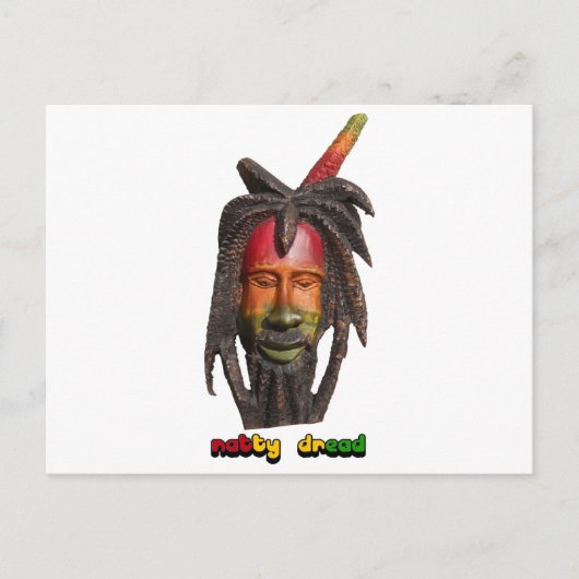 Natty Dread Rastaman mit Dreadlocks Postkarte (Vorderseite)