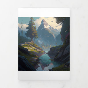 Natur 20. dreifach-gefaltete programmkarte