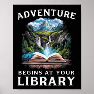 Natur-Abenteuer beginnt bei Ihrem Bibliotheksbuchl Poster