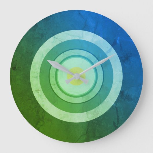 Natur Abstrakt Shabby COOL Rustikal Trendy Moderne Große Wanduhr (Vorderseite)