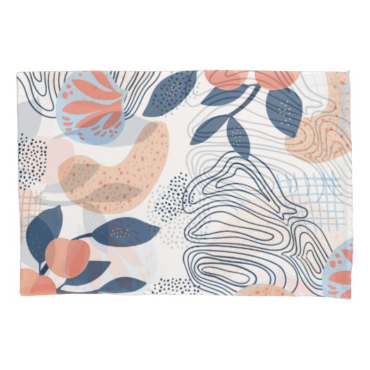 Natur Abstrakte Formen Nahtloses Muster Kissenbezug (Vorderseite)