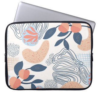 Natur Abstrakte Formen Nahtloses Muster Laptopschutzhülle