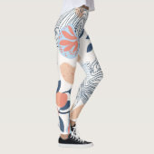 Natur Abstrakte Formen Nahtloses Muster Leggings (Rechts)