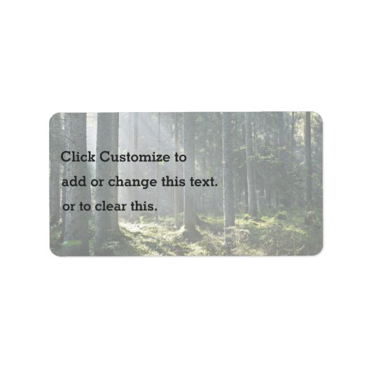 Natur als angesehen adressaufkleber (Vorne)