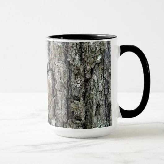Natur-alte Kiefer-Barke mit Namen Tasse (Rechts)