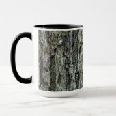 Natur-alte Kiefer-Barke mit Namen Tasse (Links)