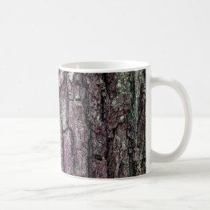 Natur-alte Kiefern-Barke lila Kaffeetasse