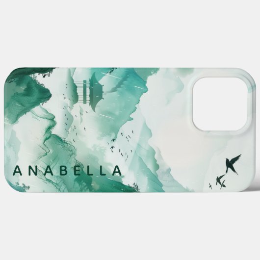 Natur Art I Individuelle Name Case-Mate iPhone Hülle (Rückseite (Horizontal))