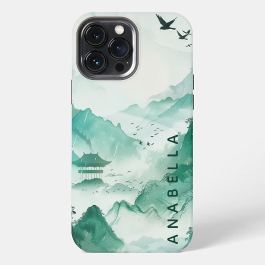 Natur Art I Individuelle Name iPhone Hülle (Rückseite)