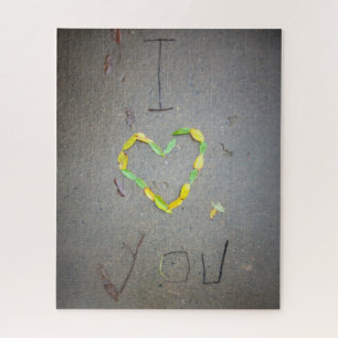 Natur Art I Liebe Sie Sticks und Blätter Puzzle