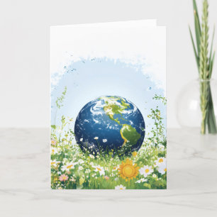 Natur auf dem Planeten Feiertagskarte