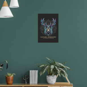 Natur Aufgerüstet - Prismatisches Kristallhirsch C Poster