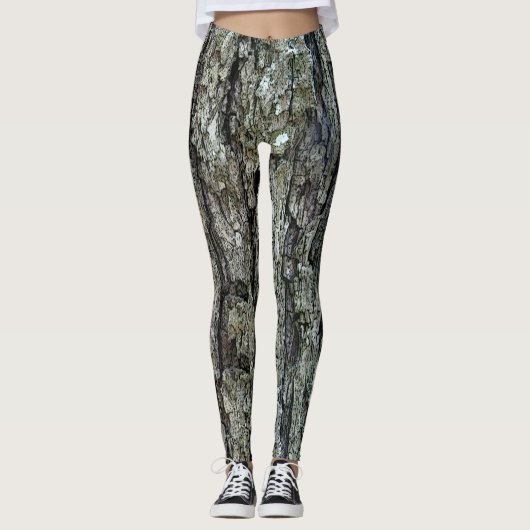 Natur-Baum-altes Kiefern-Barken-Foto Leggings (Vorderseite)