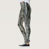 Natur-Baum-altes Kiefern-Barken-Foto Leggings (Links)