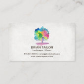 Natur | Baum | Aquarellbaum Visitenkarte (Rückseite)