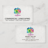 Natur | Baum | Aquarellbaum Visitenkarte (Vorne/Hinten)