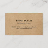 Natur | Baum | Gartenarbeit | Landflucht Visitenkarte (Rückseite)