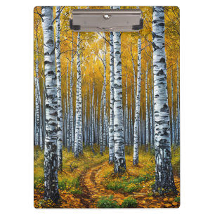 Natur Birkenwald Herbst Landschaft Dekor Klemmbrett