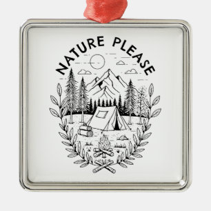 Natur bitte ornament aus metall