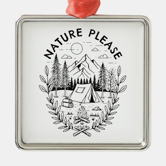 Natur bitte ornament aus metall (Vorne)