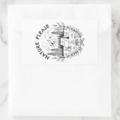 Natur bitte rechteckiger aufkleber (Tasche)
