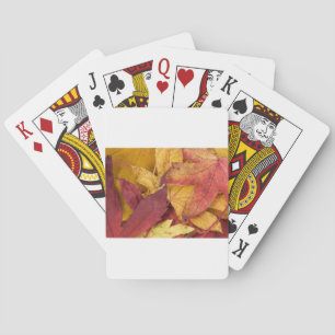 Natur Blätter Herbst Fall Baum Blatt Farbige Kunst Spielkarten