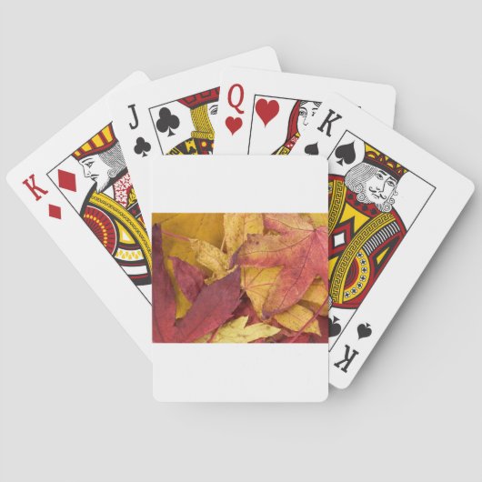 Natur Blätter Herbst Tree Leaf Farbenfrohe Kunst Spielkarten (Rückseite)
