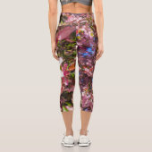 Natur blüht Herz in Blume sanfte Blüten Capri Leggings (Rückseite)