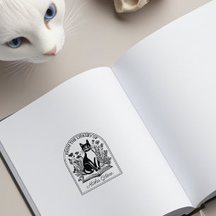 Natur Blumen Buchkatze, Benutzerdefinierte Buchpla Gummistempel