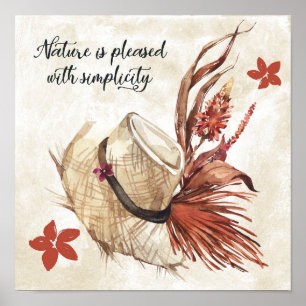 Natur Blumenhut Poster