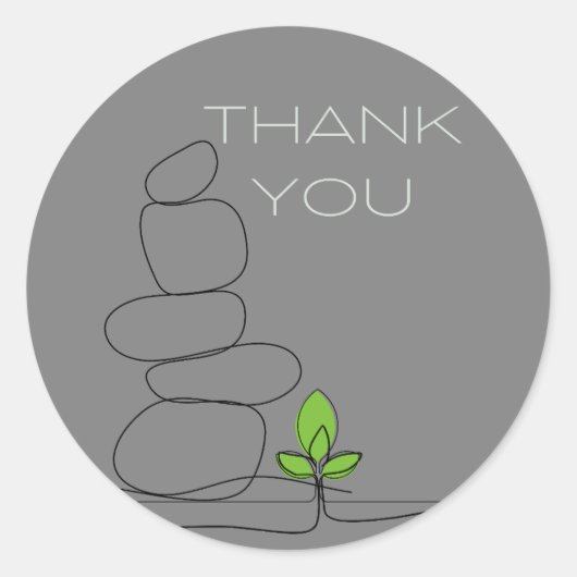 Natur, botanisch, Minimalistisch, erdig Danke, NS1 Runder Aufkleber (Vorderseite)