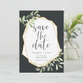 Natur | Botanische Wasserfarbe Save The Date (Stehend Vorderseite)