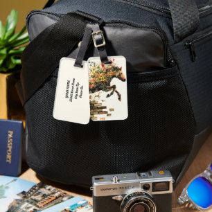 Natur Botanisches Blumenhorse Jumping Gepäckanhänger