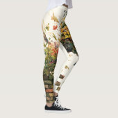 Natur Botanisches Blumenhorse Jumping Leggings (Rechts)