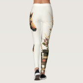 Natur Botanisches Blumenhorse Jumping Leggings (Rückseite)