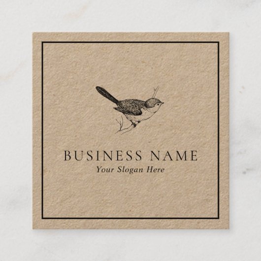 Natur - Bushtit Quadratische Visitenkarte (Vorderseite)