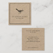 Natur - Bushtit Quadratische Visitenkarte (Vorne/Hinten)