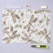 Natur-Collagen-Libellen Seidenpapier (Handwerk)