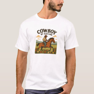 Natur-Cowboy-Wildflower-Grafik T-Shirt