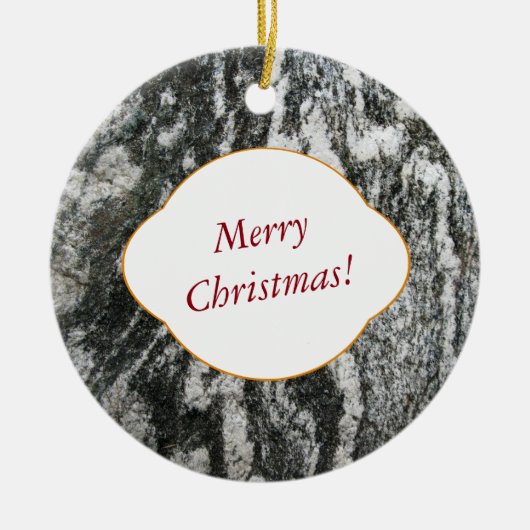 Natur-dekorativer Katzen-Pelz, der Felsen mit Text Keramikornament (Vorne)