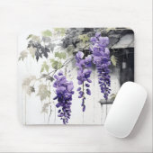 Natur Delikate violette Blumen Mousepad (Mit Mouse)